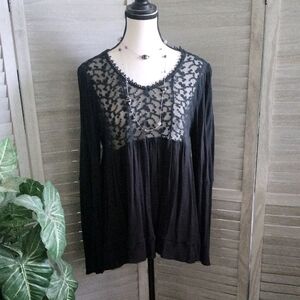 ⚜️ Knox Rose Black Lace Women's Top